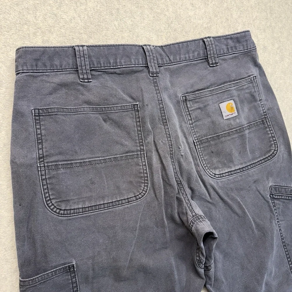 Carhartt Rugged Flex Double Front Work Pants Distressed Gray 36x34 - Picture 8 of 10